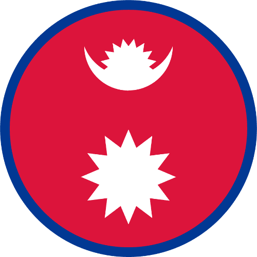 Nepal Flag Circle